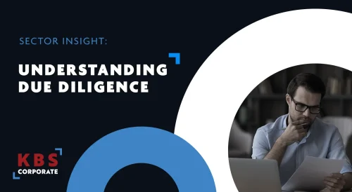 business due diligence hero image with 'understanding due diligence' text